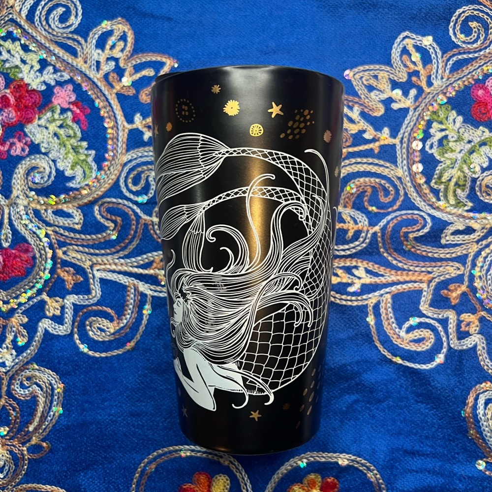 Starbucks mermaid ceramic travel mug limited